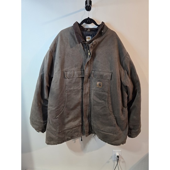 Vintage Carhartt C26 CHT DISTRESSED 4XL‎ Made In USA Arctic Duck Canvas Jacket - Picture 1 of 15